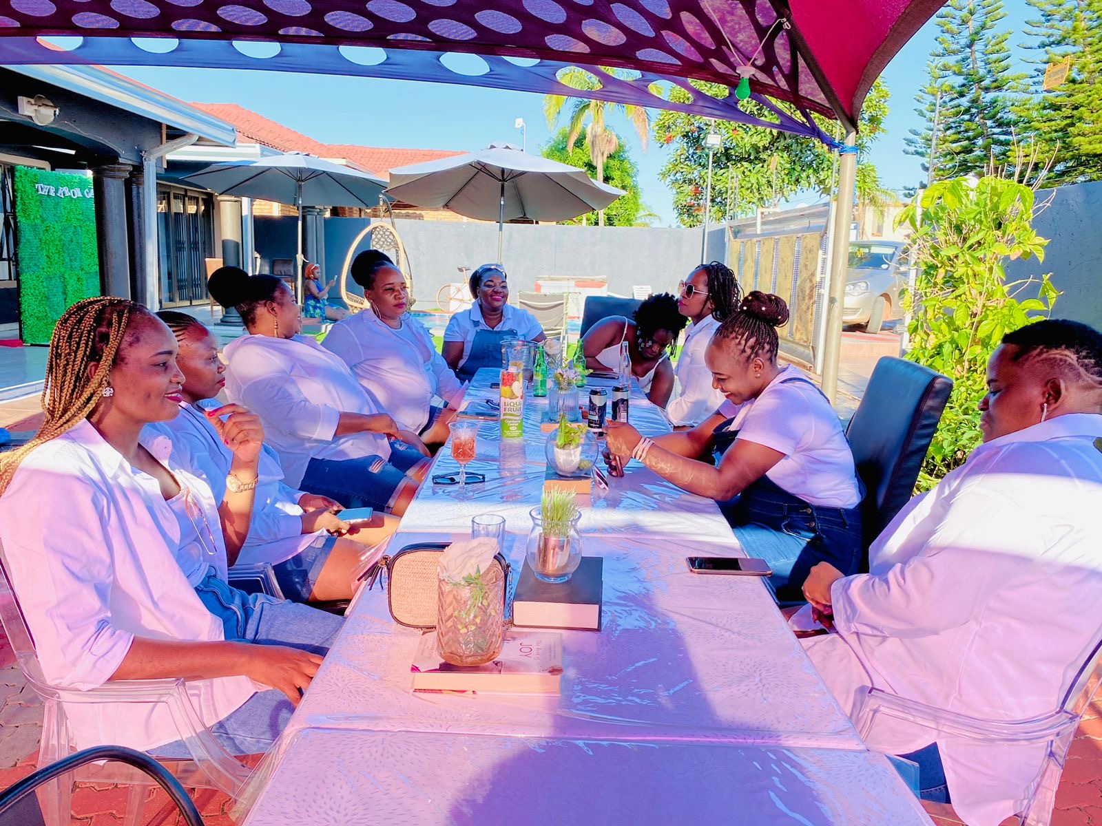 Group outdoor dining event