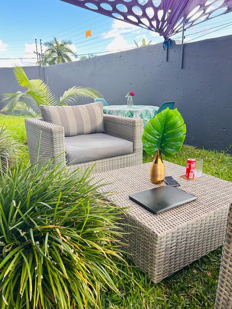 Garden lounge seating area